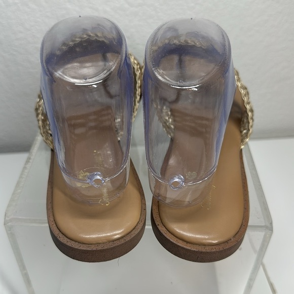 Tommy Bahama MARINA Gold Braided Slide Sandals Size 8.5 - Picture 4 of 7